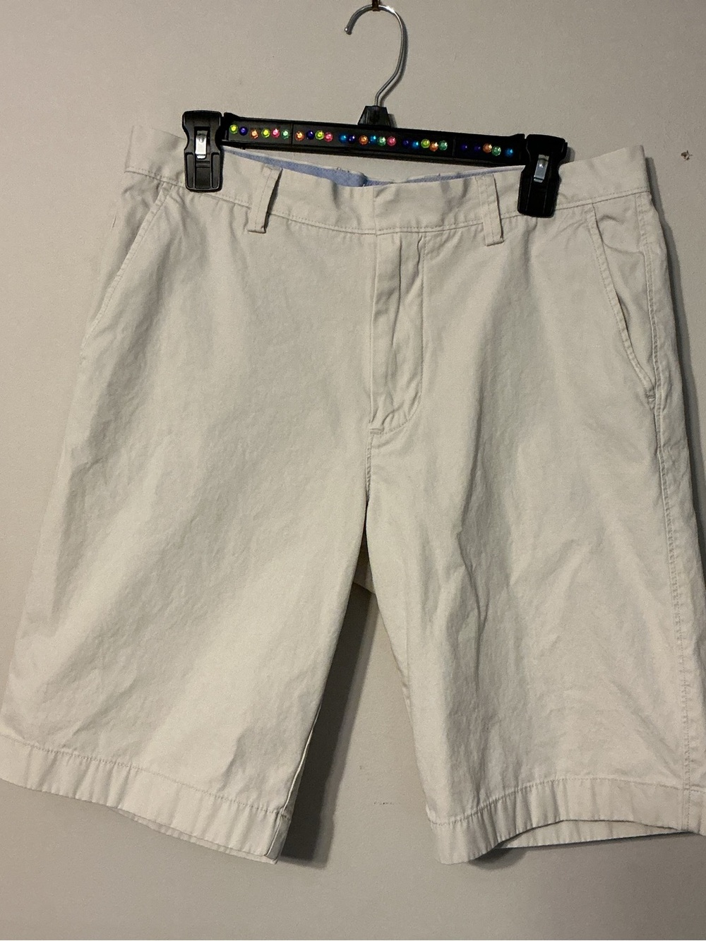 J. Crew Men's Cream Flat-Front Chino Shorts